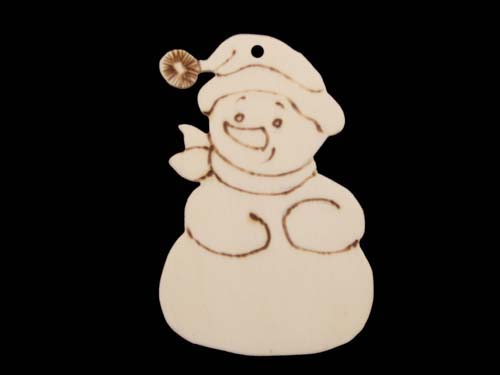 décoration de Noël "bonhomme de neige au bonnet"