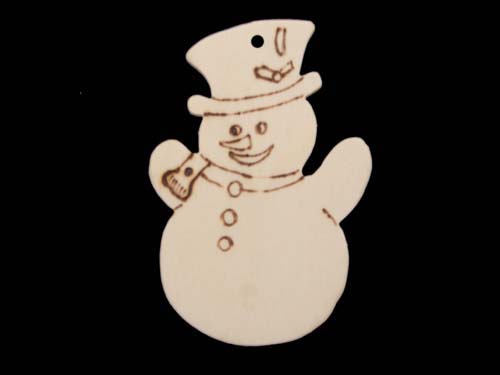 décoration de Noël "bonhomme de neige au chapeau"