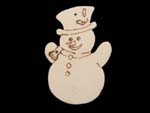 décoration de Noël "bonhomme de neige au chapeau"